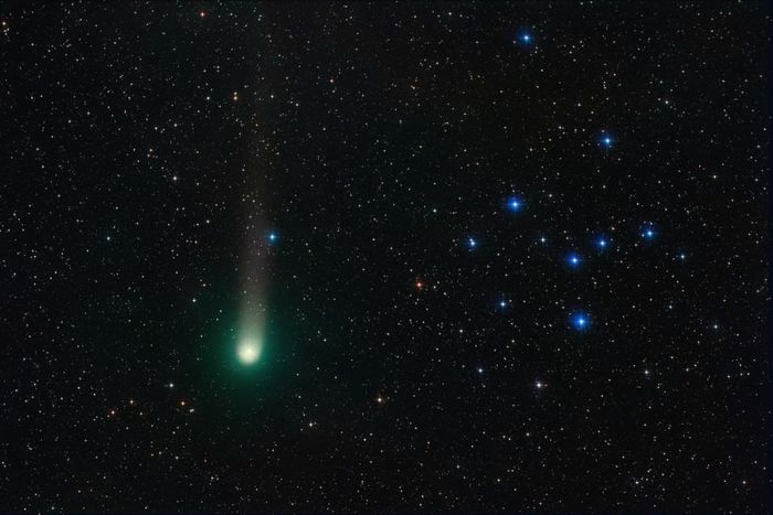 Комета С/2017 К2 "Panstarrs" на фоне рассеянного скопления IC 4665